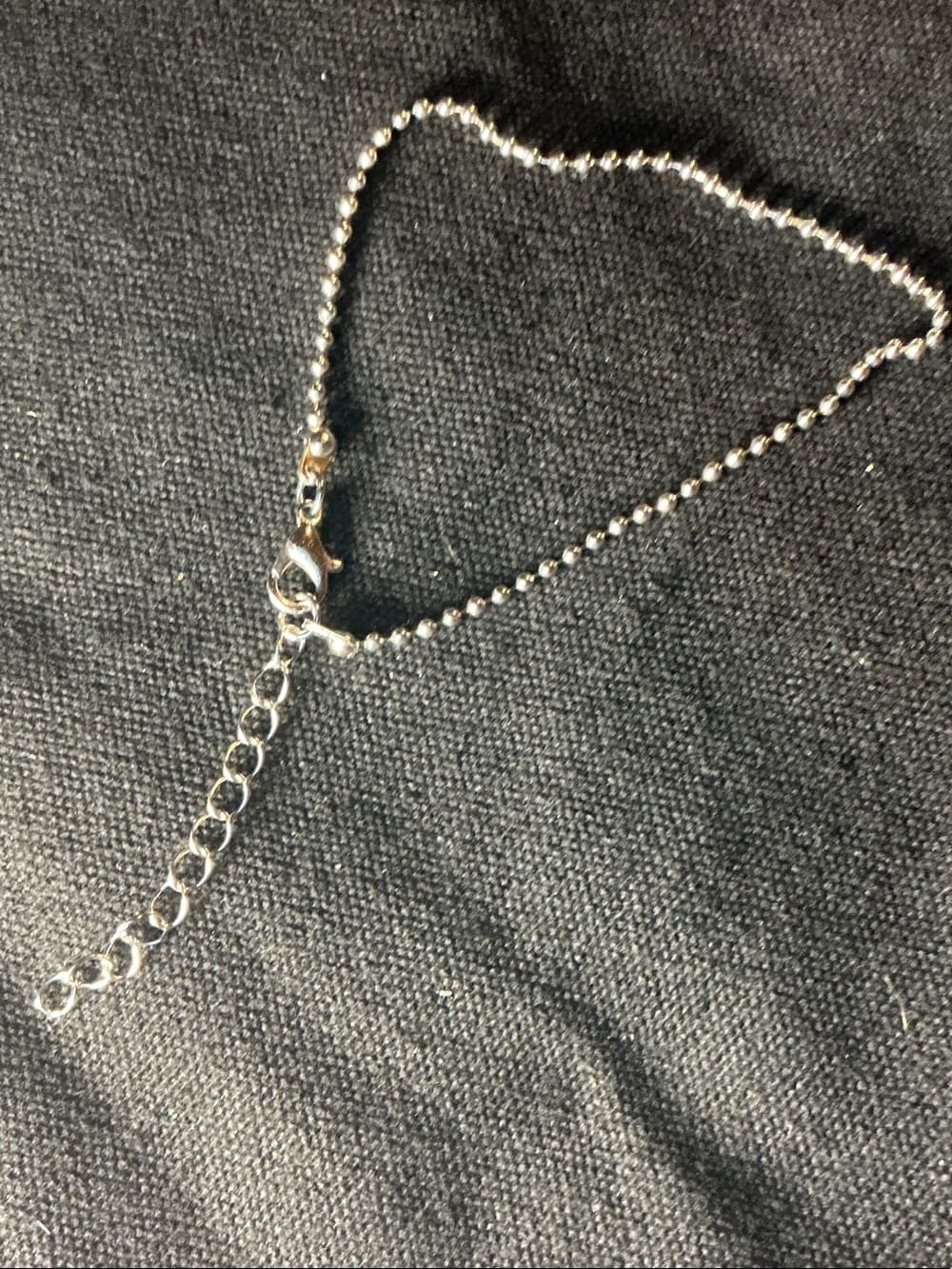 ★ Dainty Silver Ball Chain Choker Necklace w/ Adjustable Extender