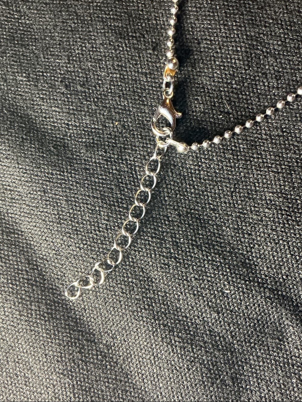 ★ Dainty Silver Ball Chain Choker Necklace w/ Adjustable Extender - Thumbnail 2