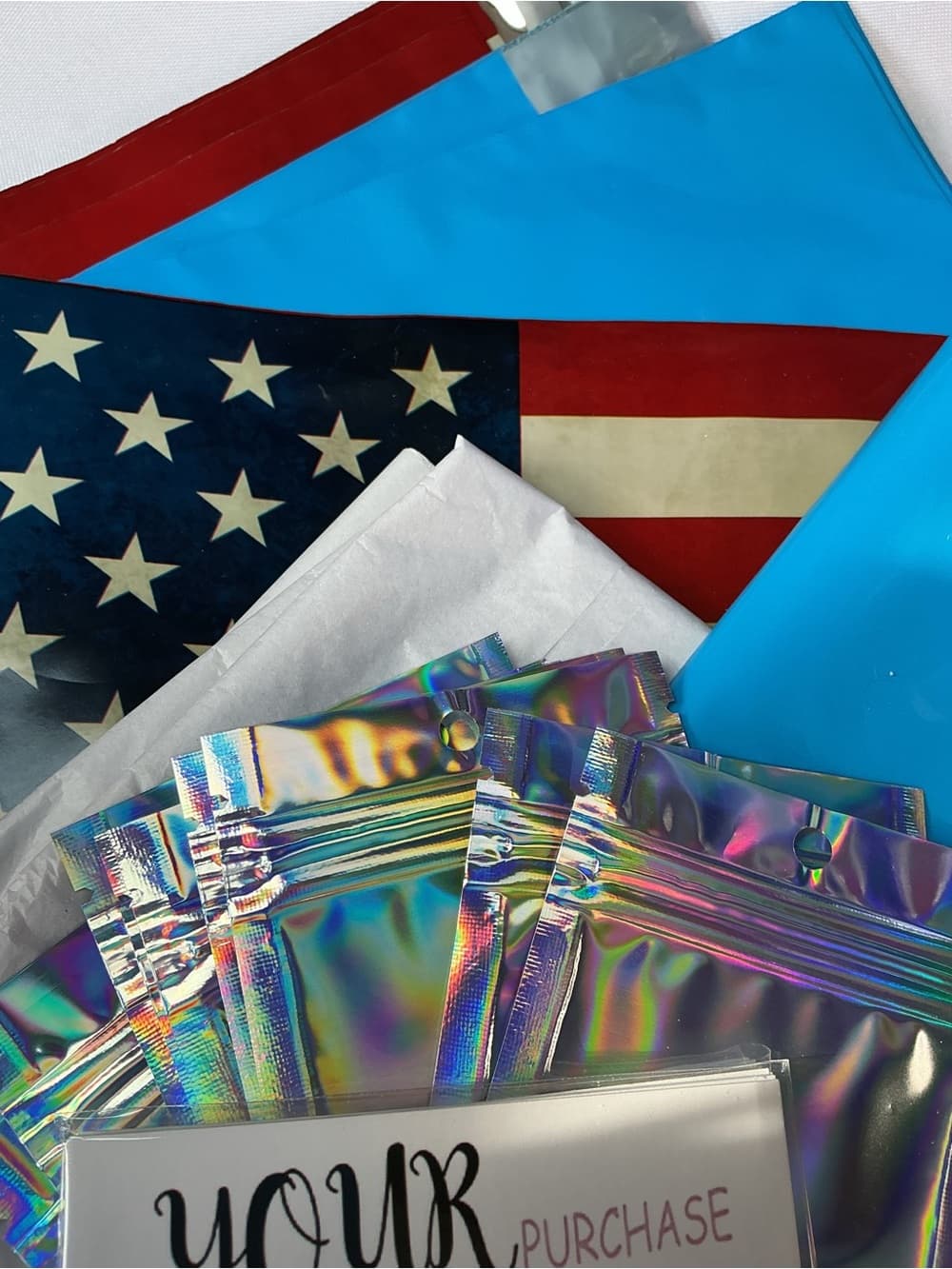 ⭐️ Patriotic Shipping Bundle Poly Mailers Tissue Bags Thank You Kit - Thumbnail 4