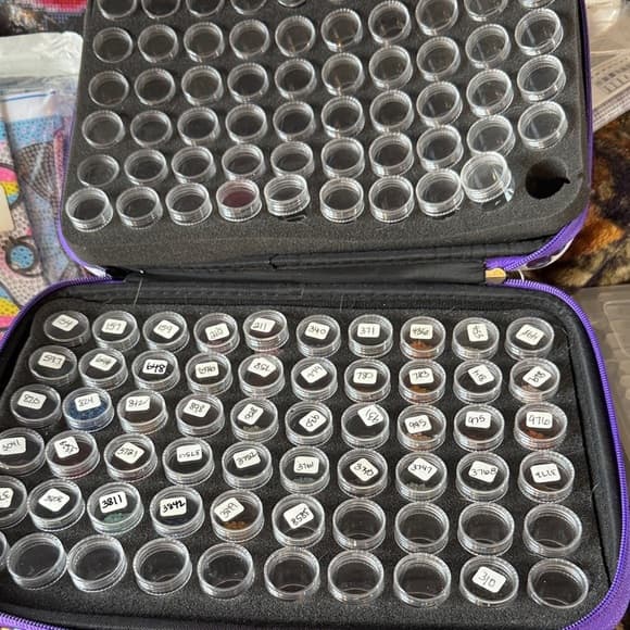 ★ Diamond Painting Storage Case 60 Bottle Organizer Butterfly Carrying Case - Thumbnail 6