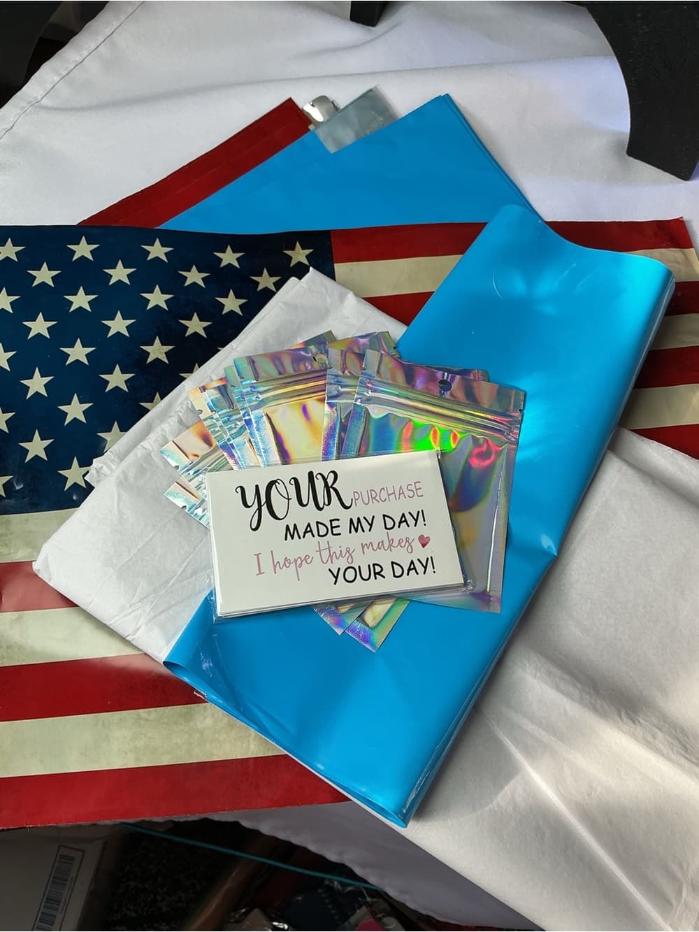 ⭐️ Patriotic Shipping Bundle Poly Mailers Tissue Bags Thank You Kit