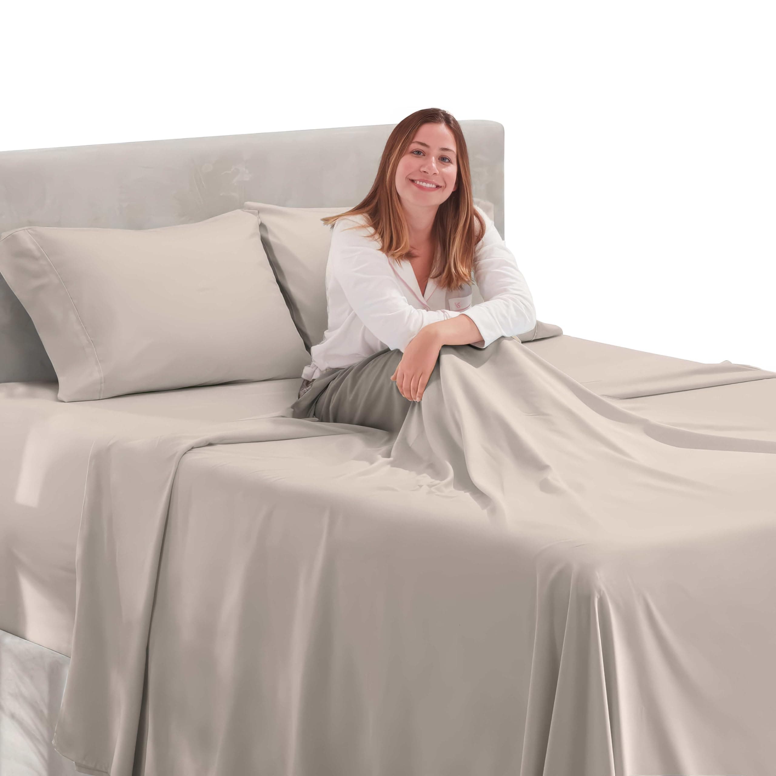 Hearth & Harbor Extra Deep Pocket California King Sheets - 4 Piece Hotel Luxury - Thumbnail 6