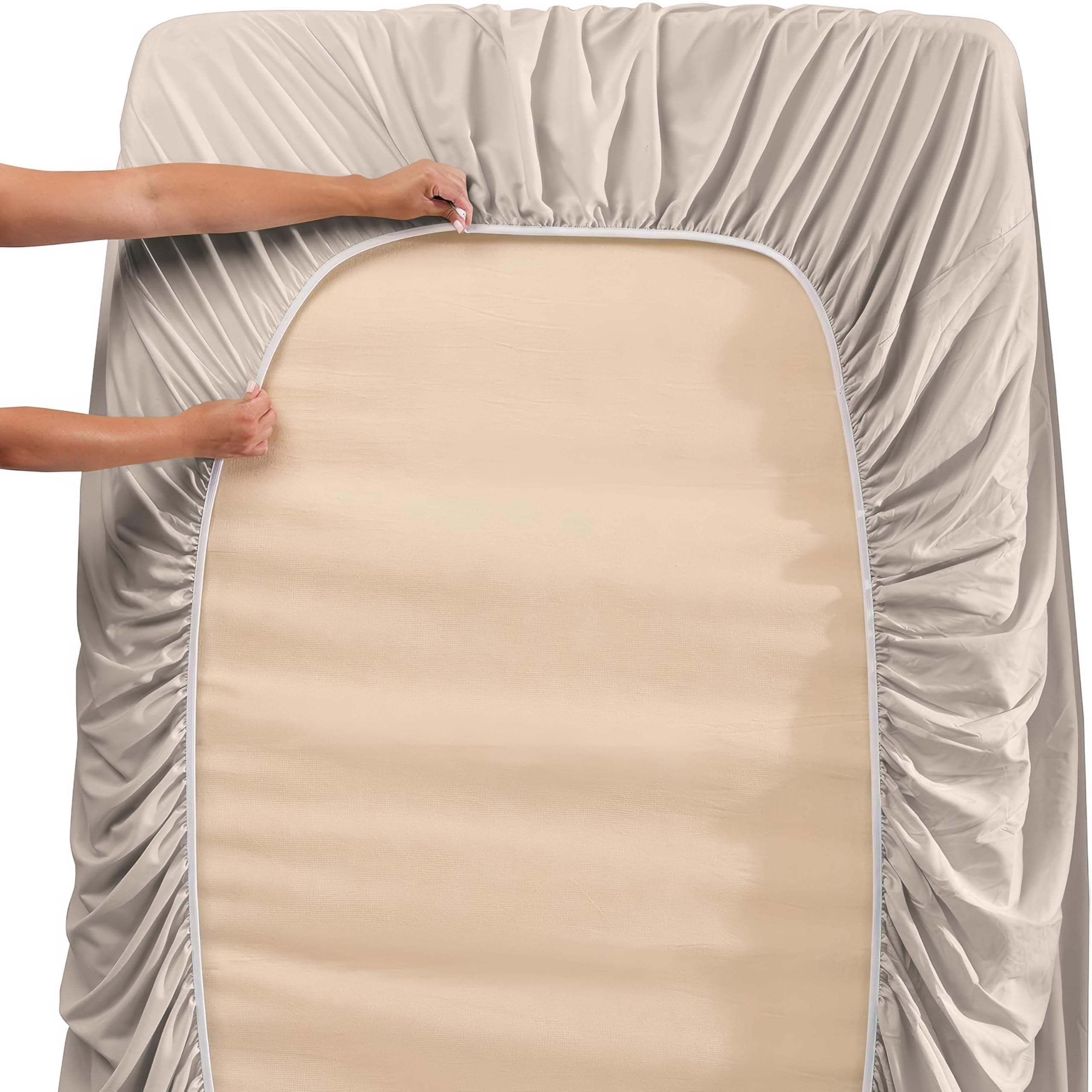 Hearth & Harbor Extra Deep Pocket California King Sheets - 4 Piece Hotel Luxury - Thumbnail 3