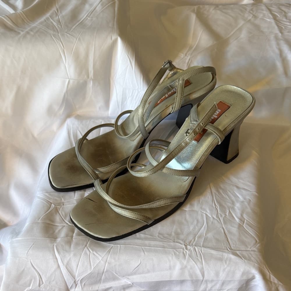 Unlisted Women's Strappy Cream Heels - Thumbnail 4