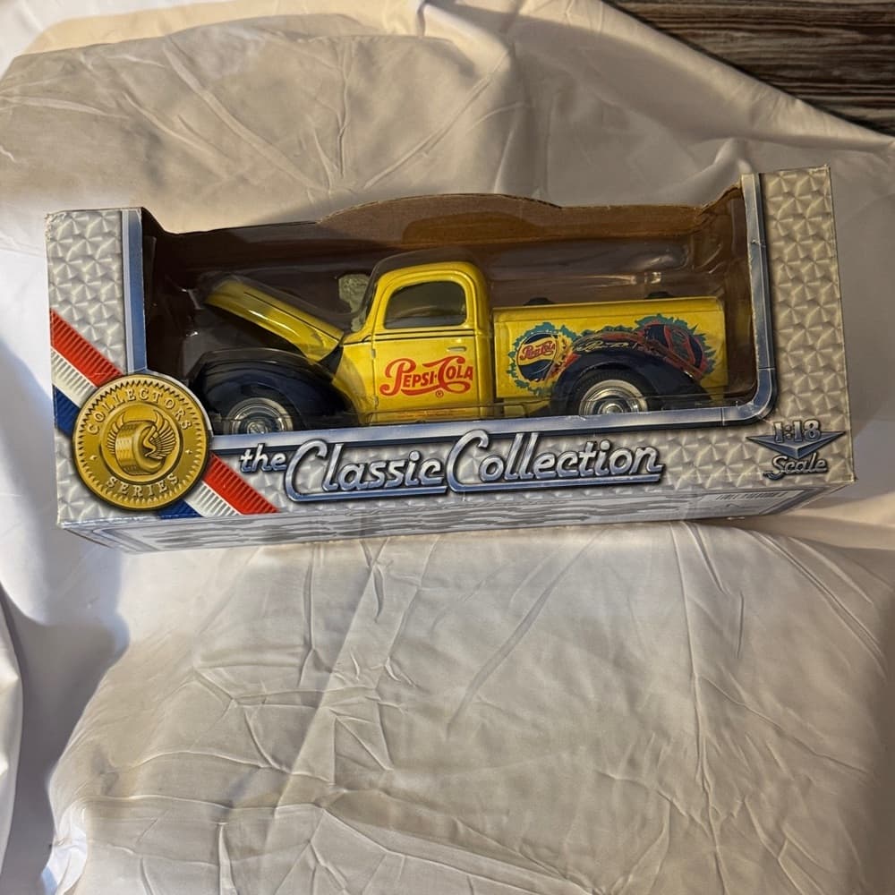 Pepsi Vintage Yellow Toy Truck - Thumbnail 7
