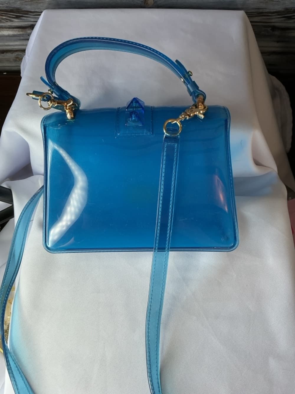 ⭐ Blue Paris Satchel Crossbody Bag Chic Statement Handbag Purse