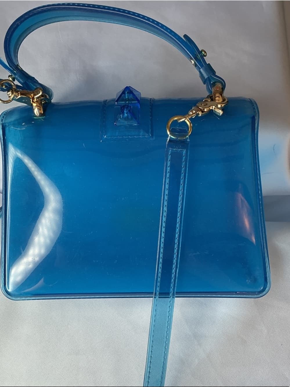 ⭐ Blue Paris Satchel Crossbody Bag Chic Statement Handbag Purse - Thumbnail 4