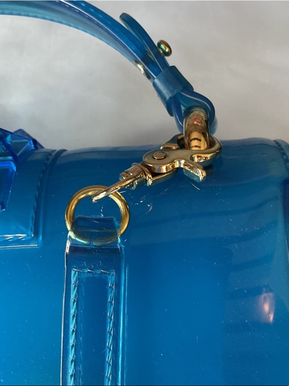 ⭐ Blue Paris Satchel Crossbody Bag Chic Statement Handbag Purse - Thumbnail 6