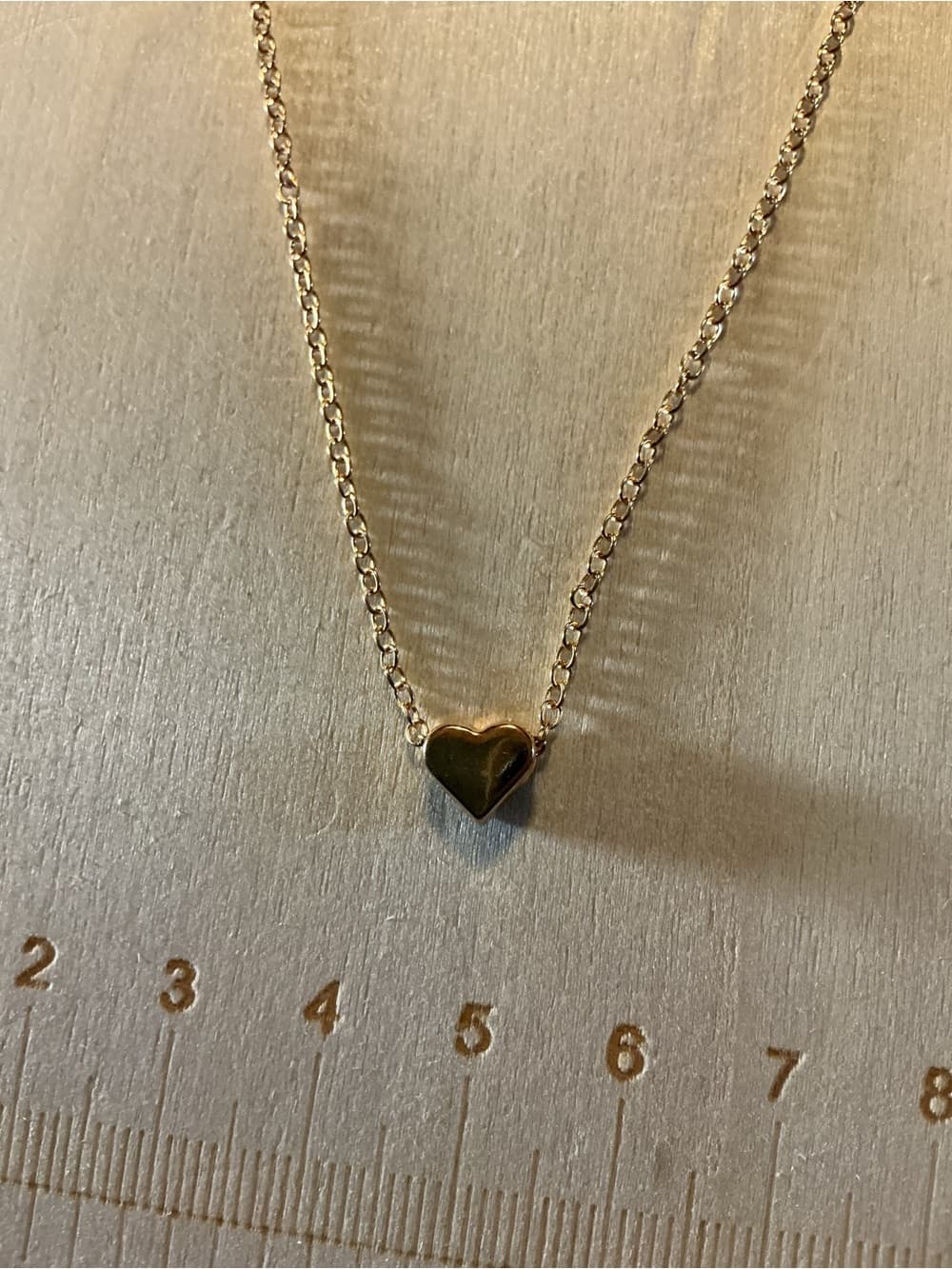 ★ Dainty Gold Tone Heart Pendant Necklace Minimalist Love Charm - Thumbnail 2