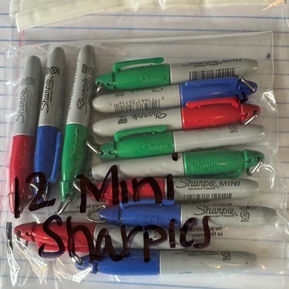 Mini Permanent Markers - Assorted Colors - Thumbnail 2
