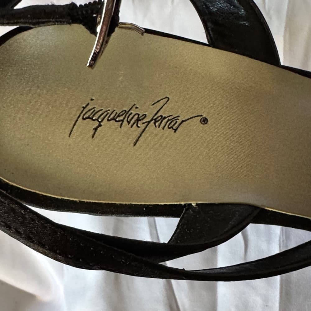 Jacqueline Ferrar Black Lace Heels