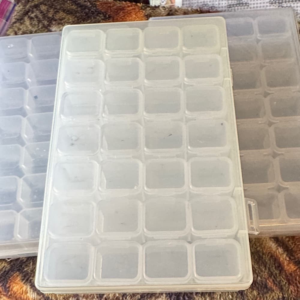 ★ Clear Plastic Craft Storage Organizer Box Bead Diamond Art Container