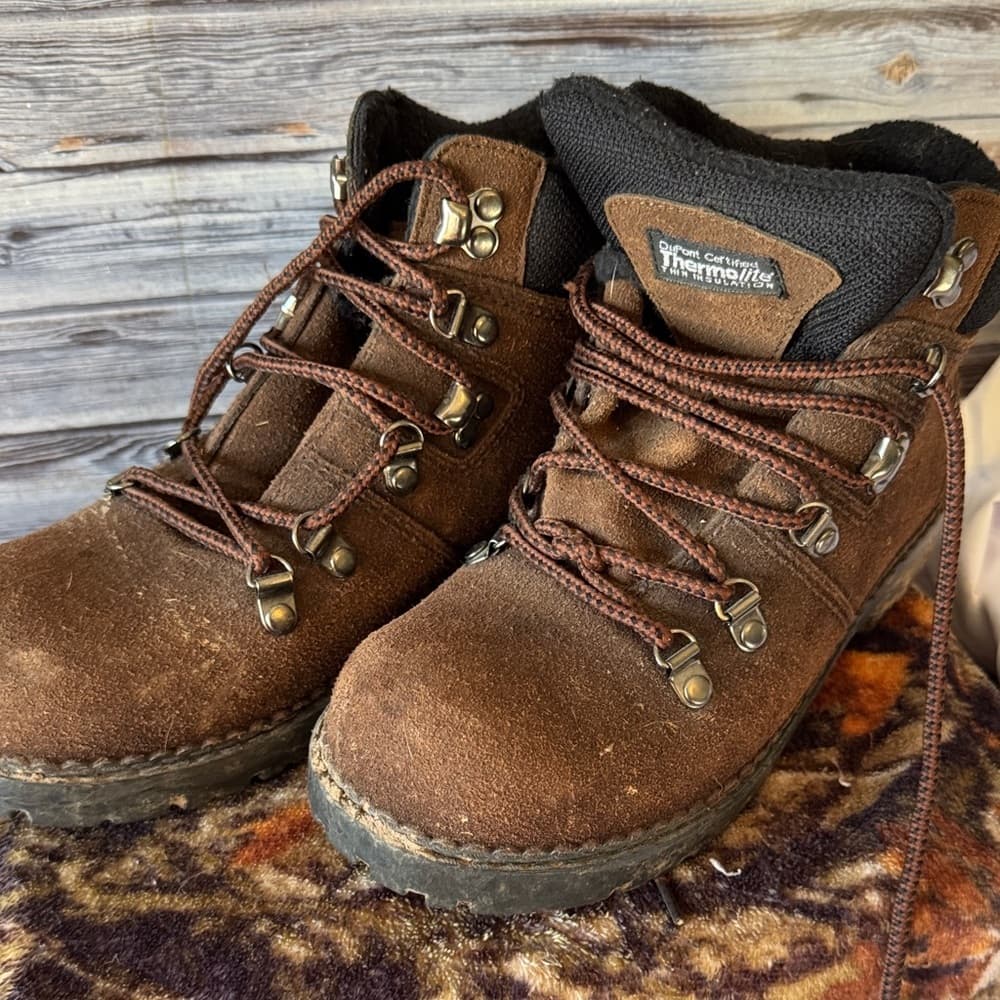 Men's Brown Hiking Boots - Thumbnail 4