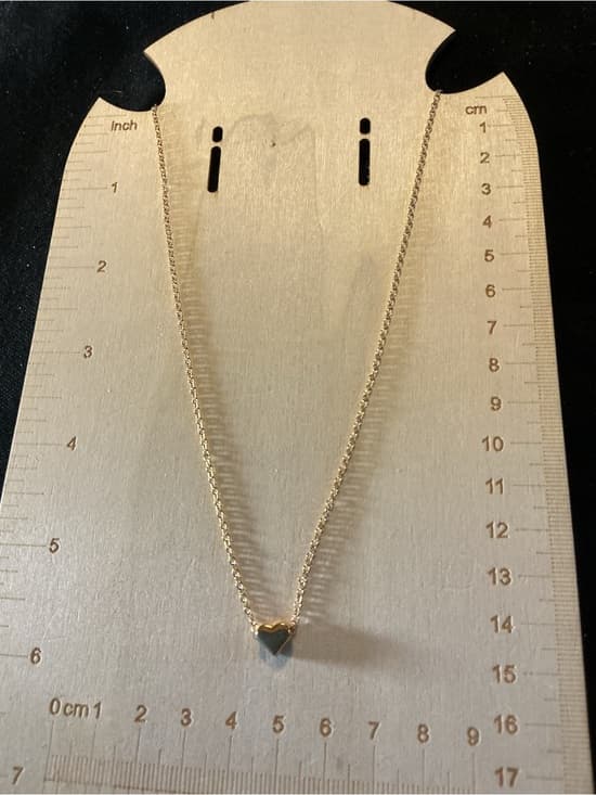 ★ Dainty Gold Tone Heart Pendant Necklace Minimalist Love Charm - Thumbnail 6