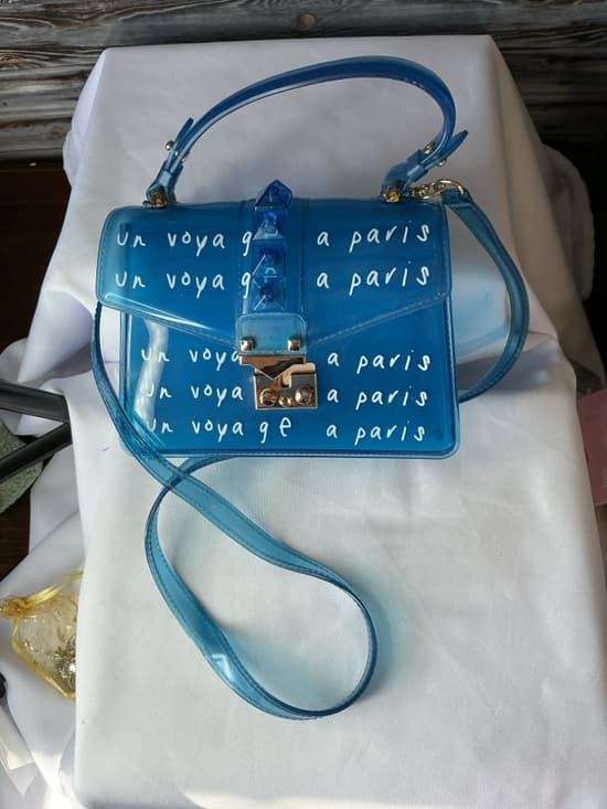 ⭐ Blue Paris Satchel Crossbody Bag Chic Statement Handbag Purse - Thumbnail 9