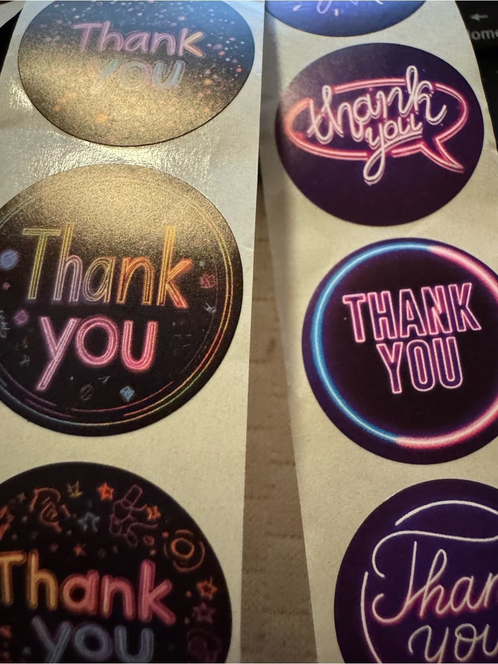 ★ 50 Galaxy Thank You Stickers Holographic Packaging Seals Labels - Thumbnail 2