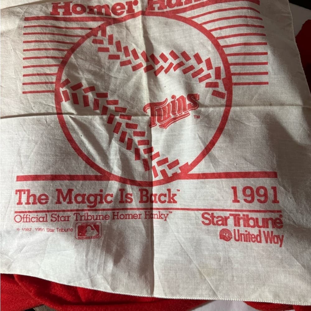 ★ 1991 Minnesota Twins The Magic Is Back Homer Hanky Collectible - Thumbnail 4