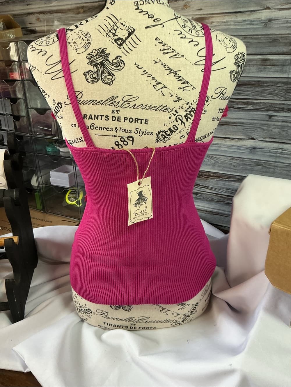 ★ Easel Ribbed Ruffle Cami Tank Floral Rosette Boho Boutique - Thumbnail 13