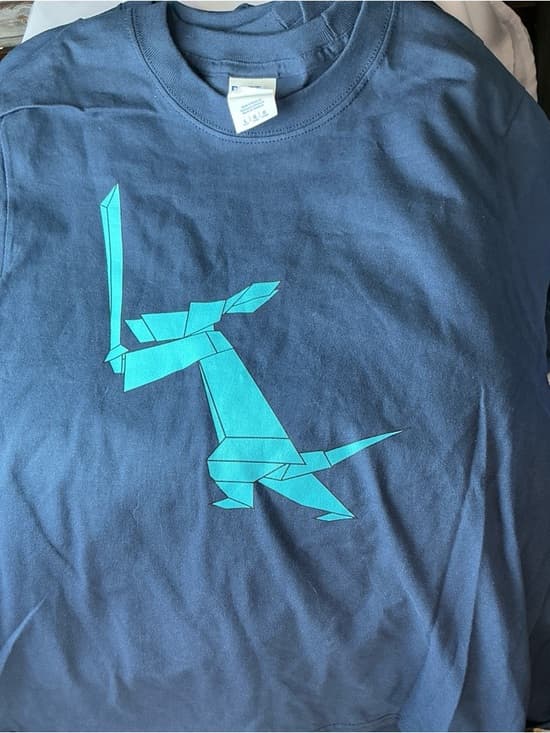 ★ Origami Dragon Graphic T-Shirt Geometric Fantasy Unisex Tee - Thumbnail 5