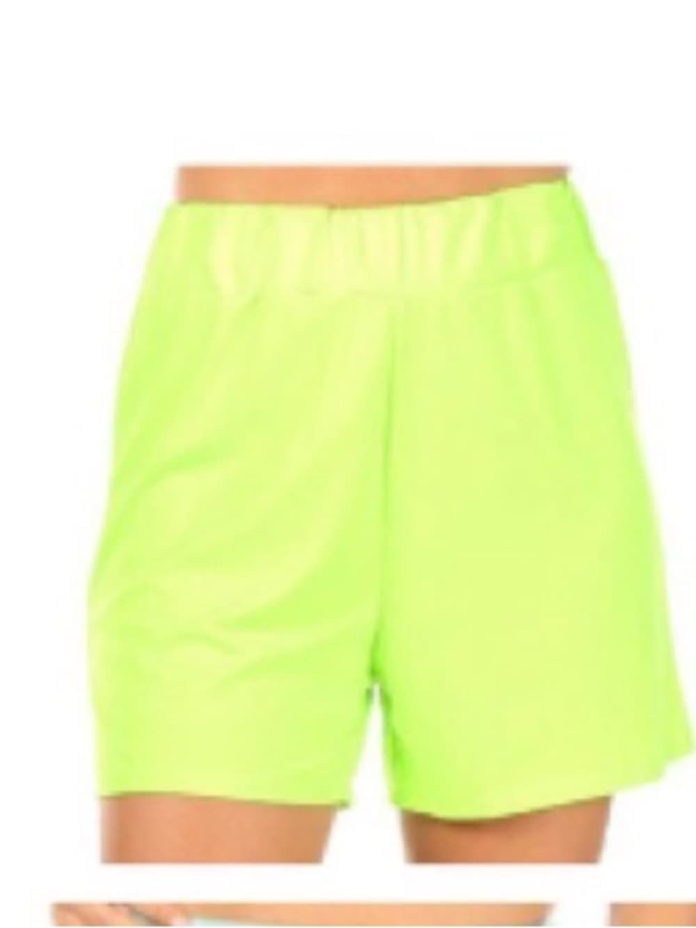 ★ Women’s Elastic-Waist Shorts in bright, green and Mint - Thumbnail 2