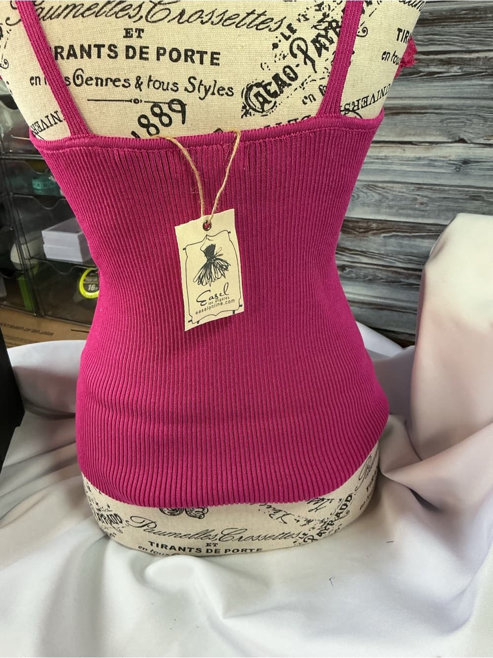 ★ Easel Ribbed Ruffle Cami Tank Floral Rosette Boho Boutique - Thumbnail 12