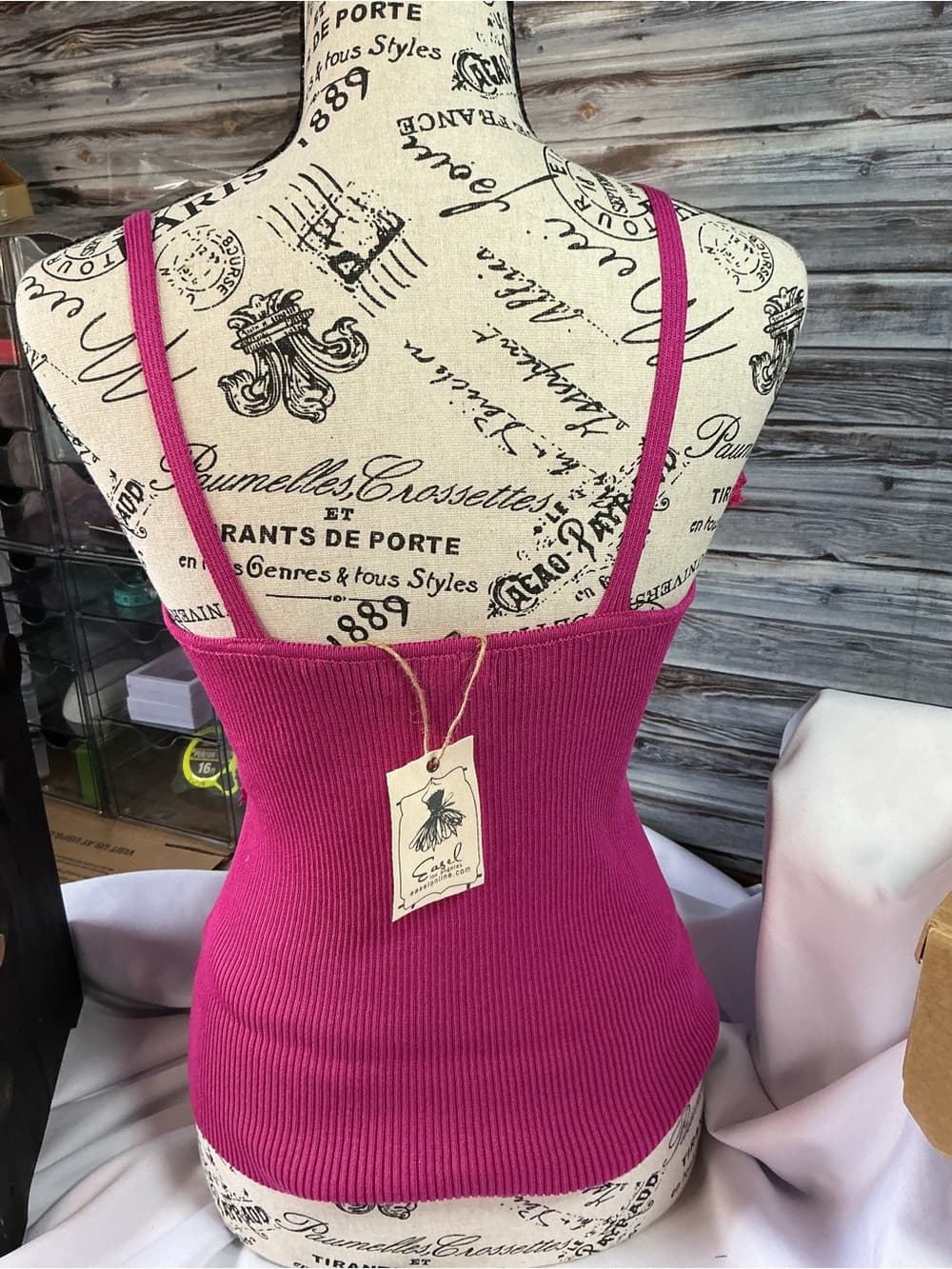 ★ Easel Ribbed Ruffle Cami Tank Floral Rosette Boho Boutique - Thumbnail 11