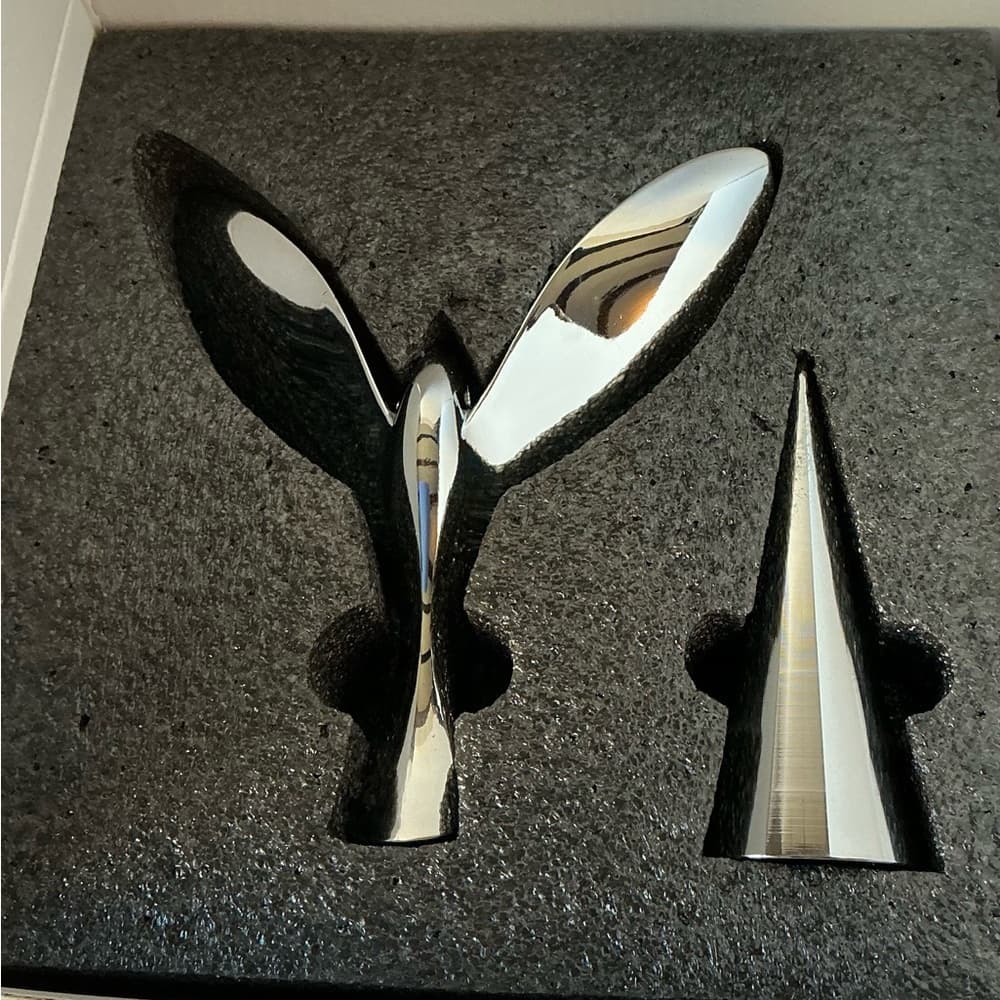 ★ Modern Kinetic Bird Sculpture Silver Metal Balance Desk Art Decor - Thumbnail 6