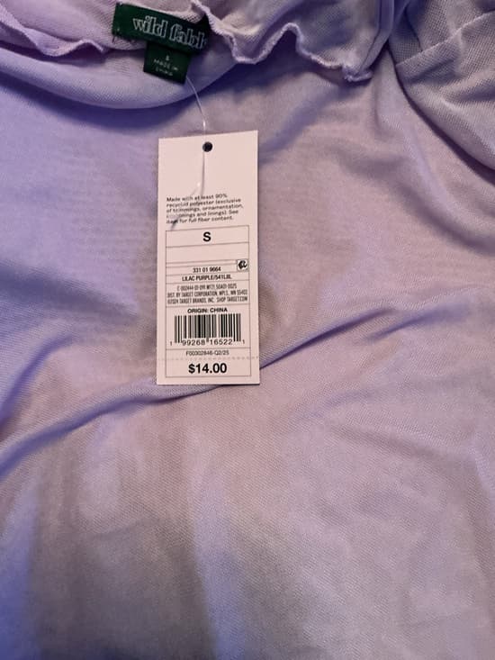 NWT Wild Fable Sheer Mesh Swim Cover Top Lilac Ruffle Women’s S - Thumbnail 4