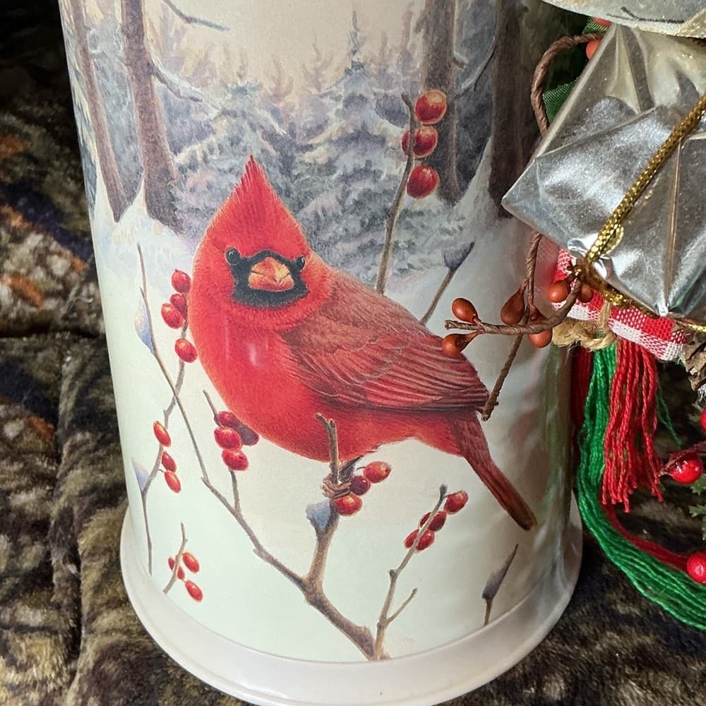 ★ Cardinal Decorative Pitcher Centerpiece Winter Holiday Home Accent