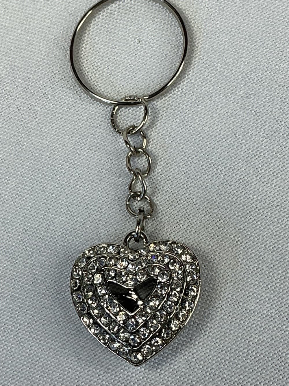 ⭐ Black Crystal Teddy Bear Keychain Cute Glam Y2K Purse Charm Accessory