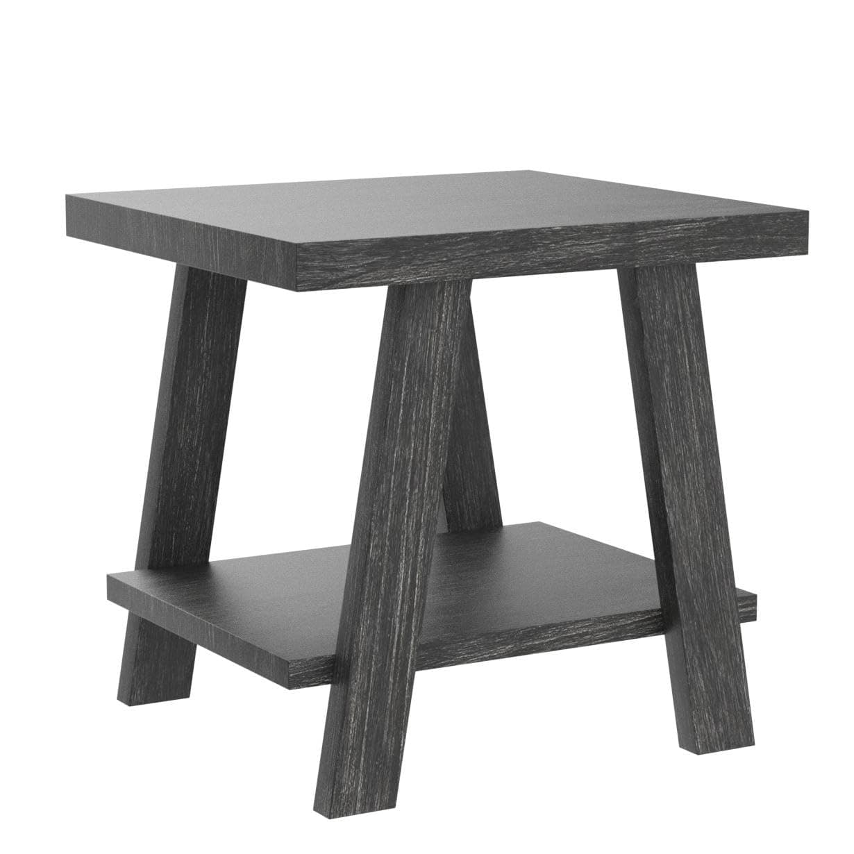 Roundhill Furniture Athens Contemporary Replicated Wood Shelf End Table In - Thumbnail 4