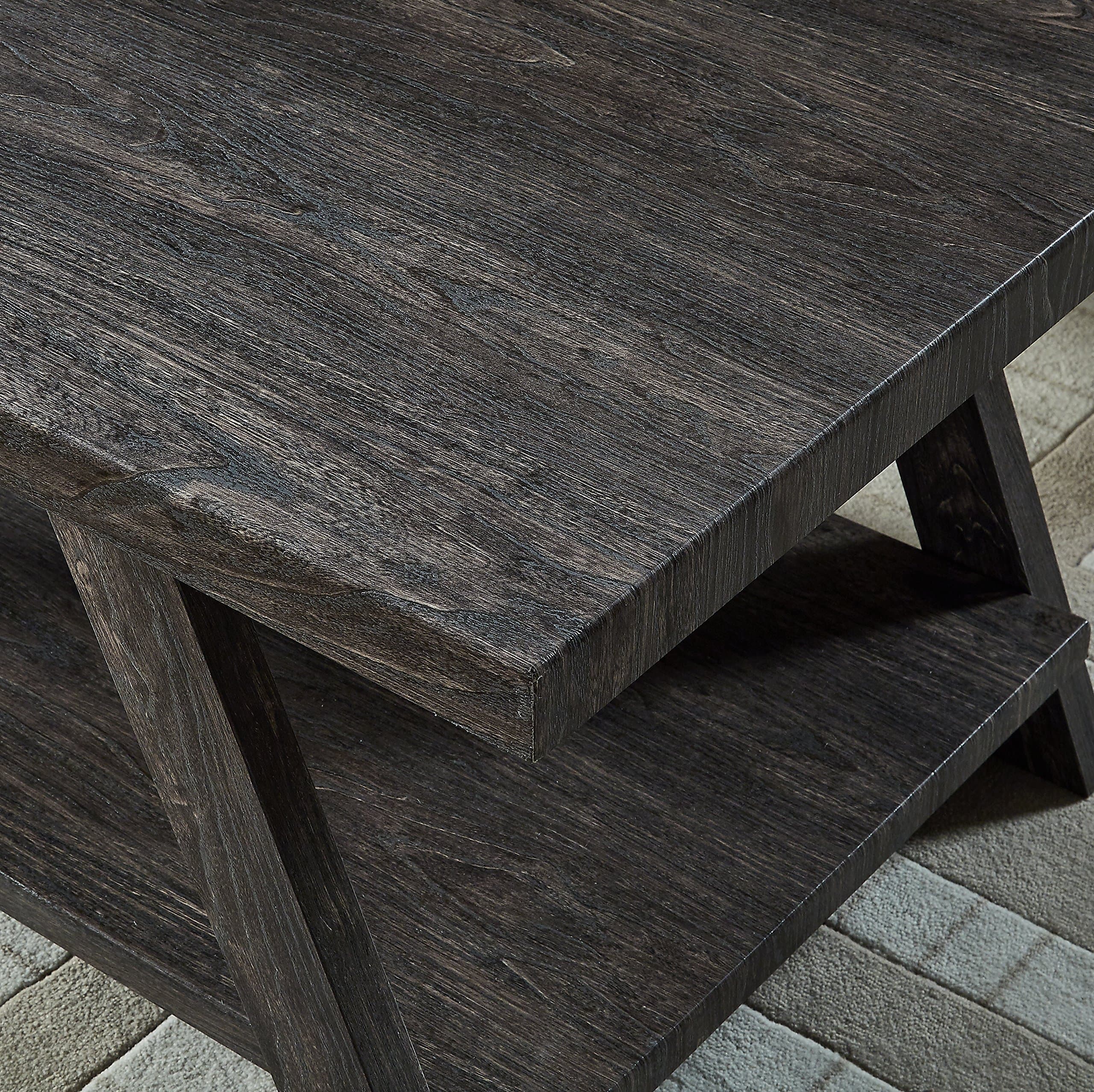 Roundhill Furniture Athens Contemporary Replicated Wood Shelf End Table In - Thumbnail 6