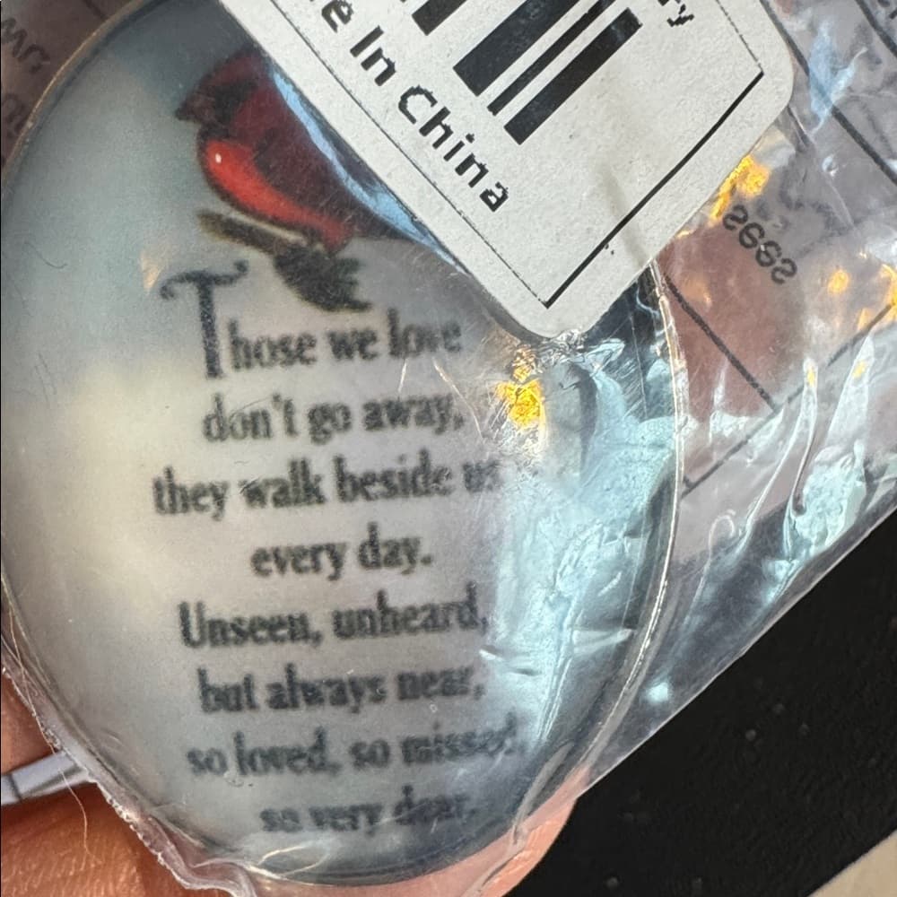 ★ Cardinal Memorial Pocket Stone Sympathy Gift Remembrance Keepsake