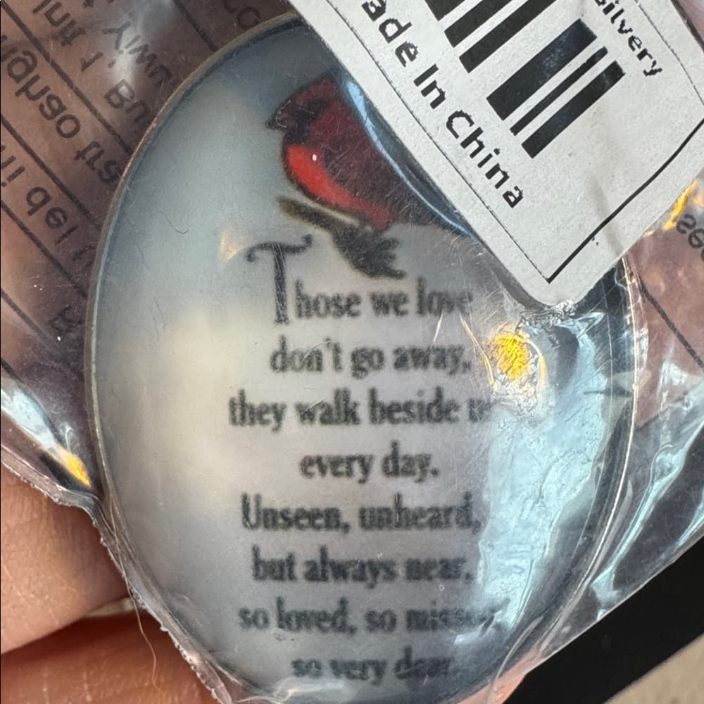 ★ Cardinal Memorial Pocket Stone Sympathy Gift Remembrance Keepsake - Thumbnail 3