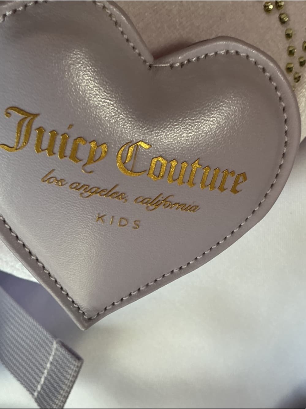 ⭐ Juicy Couture Y2K Pink Velour Backpack Rhinestone Logo Heart Coin Purse - Thumbnail 2