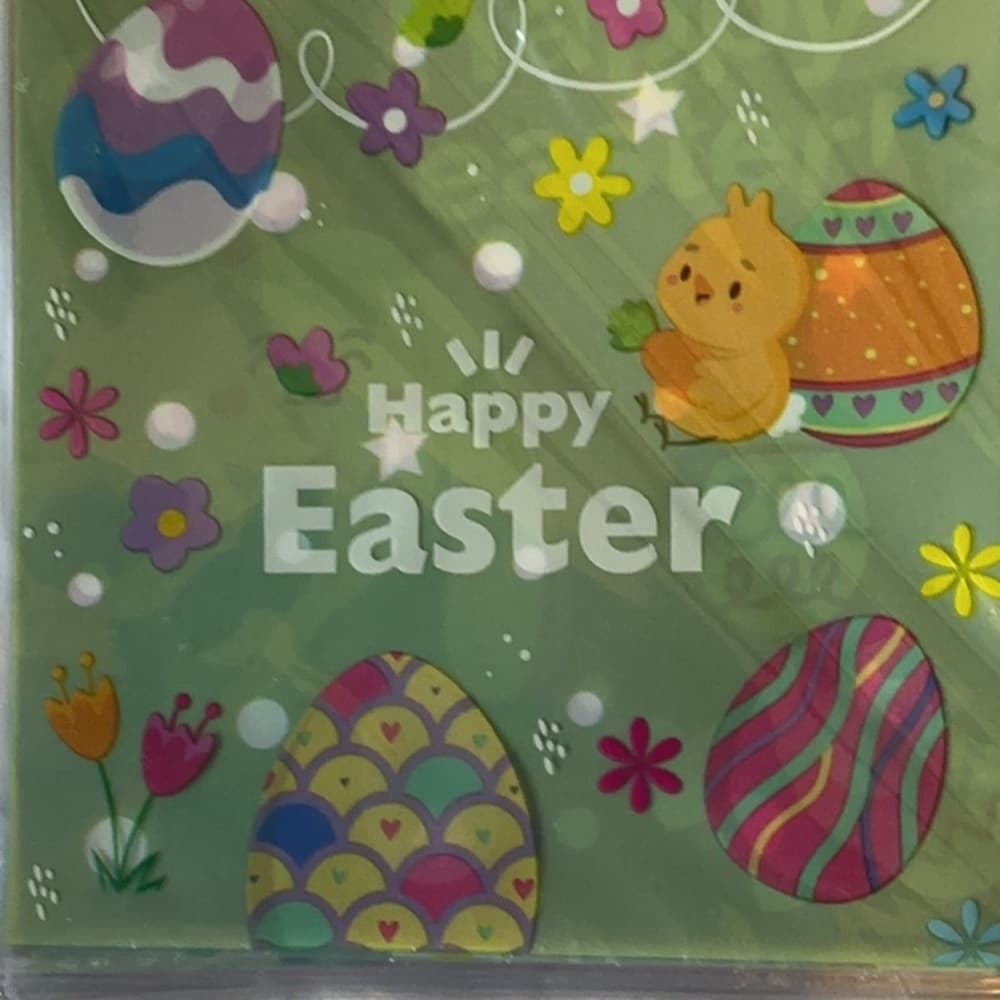 Easter Themed Self-adhesive Plastic Bags- Multicolor-50PC - Thumbnail 2