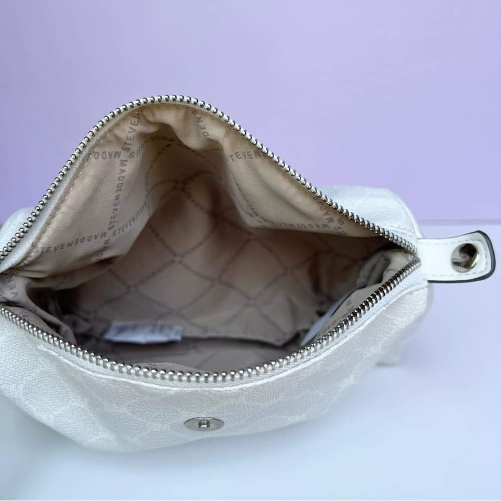 ⭐ Steve Madden White Tote Bag Set 3 Piece Crossbody Pouch NWT - Thumbnail 9