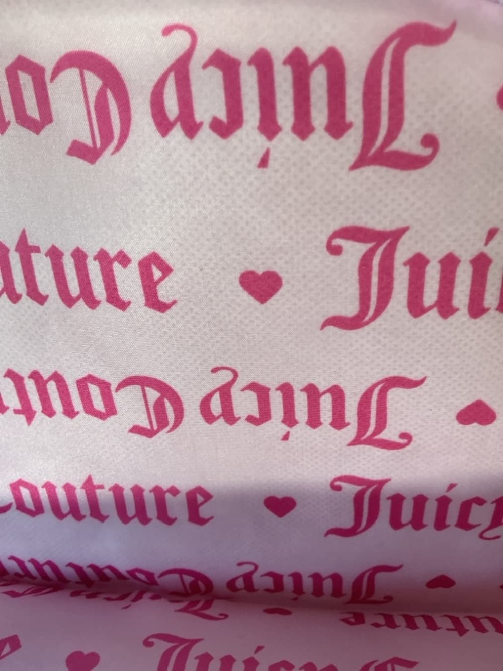 ⭐ Juicy Couture Y2K Pink Velour Backpack Rhinestone Logo Heart Coin Purse - Thumbnail 8