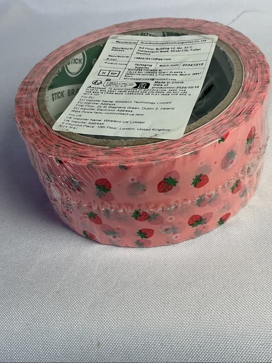 ★ Strawberry Pink Decorative Washi Tape Roll Scrapbook Craft Tape - Thumbnail 2