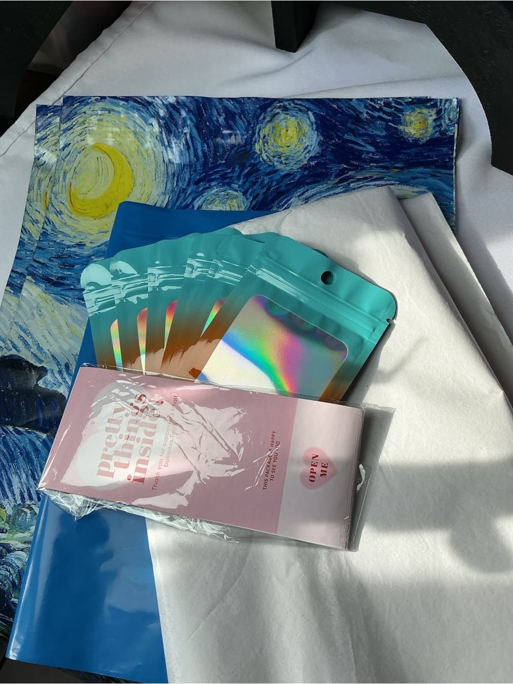 ⭐️ Starry Night Shipping Bundle Poly Mailers Bags Thank You Cards Set