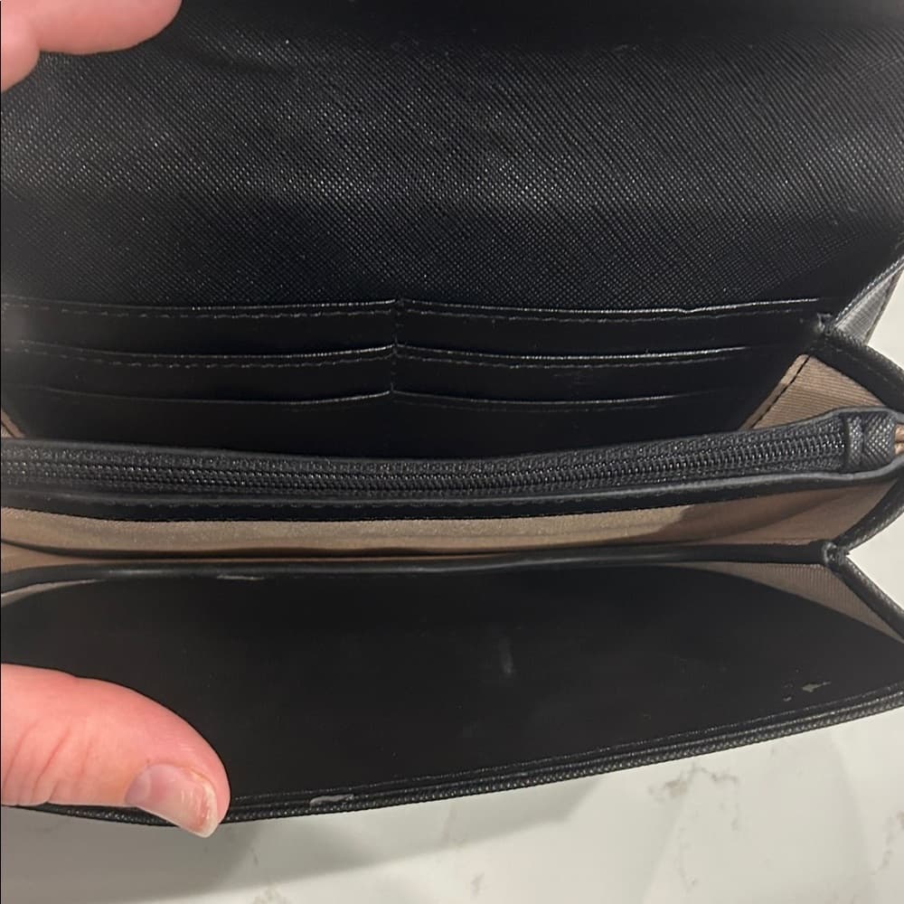 ⭐ Dana Buchman Black Wristlet Wallet Clutch Organizer Phone Case Purse - Thumbnail 5