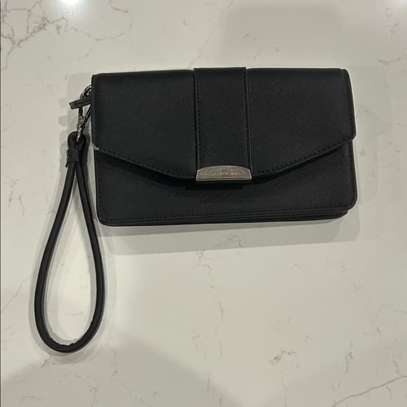 ⭐ Dana Buchman Black Wristlet Wallet Clutch Organizer Phone Case Purse - Thumbnail 11