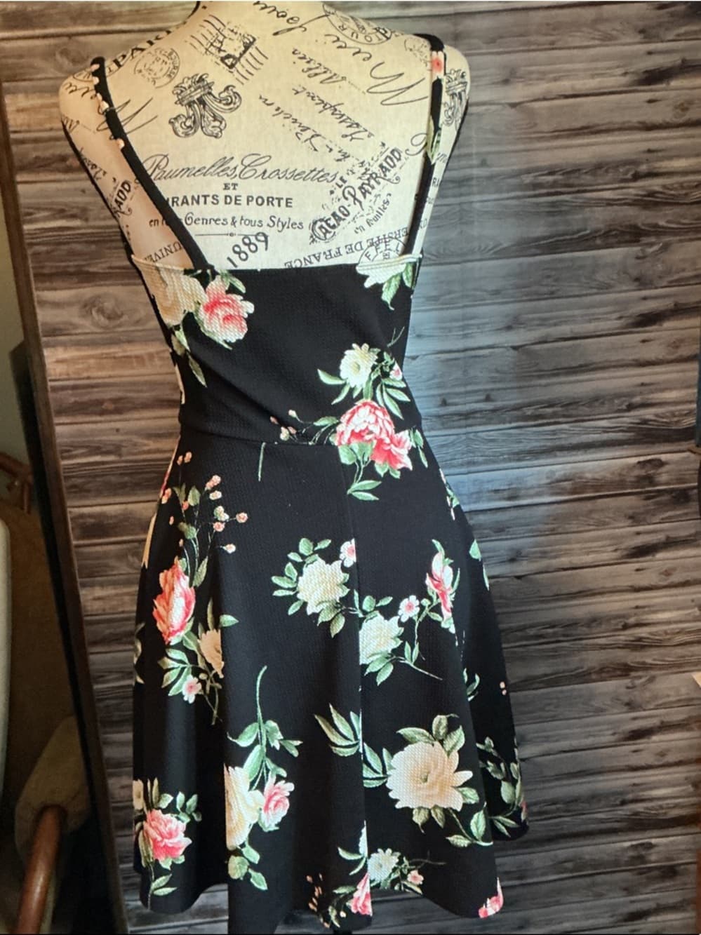 ★ Floral Fit & Flare Sundress Adjustable Strap Midi Dress - Thumbnail 2