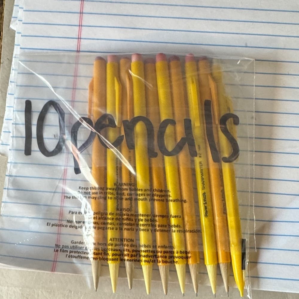 ★ Pack of 10 Yellow Mechanical Pencils School Office Writing Supplies