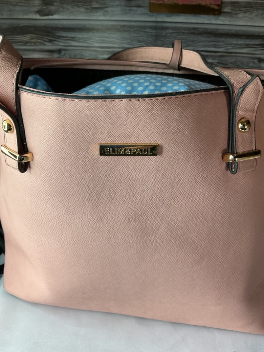 ⭐ Emma & Paige Blush Pink Large Tote Shoulder Bag Work Travel Purse - Thumbnail 15