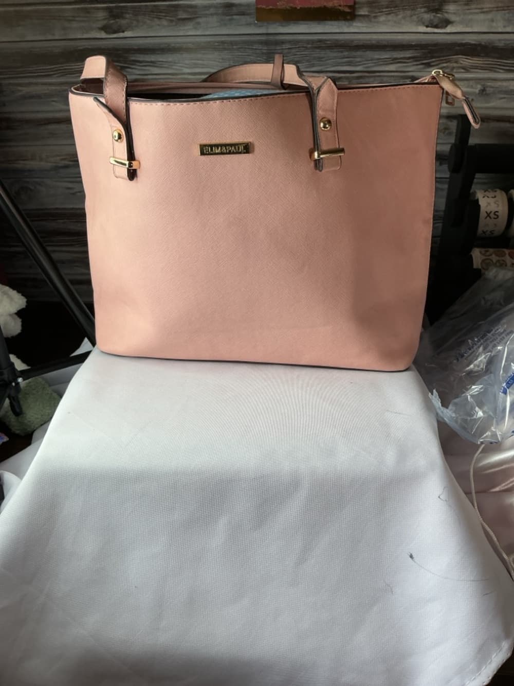 ⭐ Emma & Paige Blush Pink Large Tote Shoulder Bag Work Travel Purse - Thumbnail 11