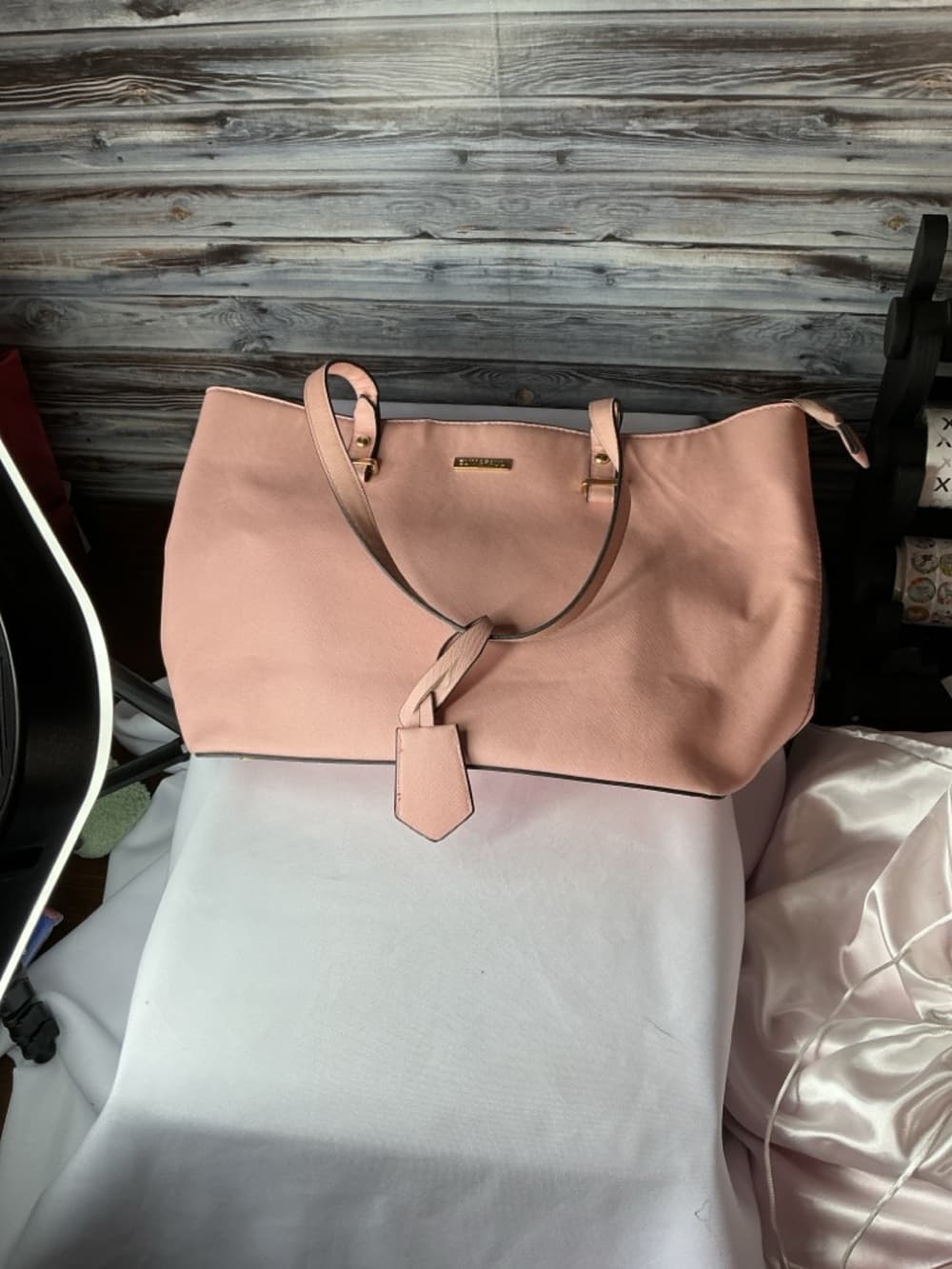 ⭐ Emma & Paige Blush Pink Large Tote Shoulder Bag Work Travel Purse - Thumbnail 14