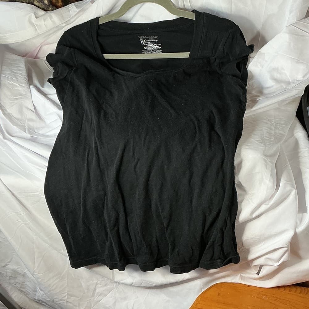 No Boundaries Black Short Sleeve Women's Top - Thumbnail 5