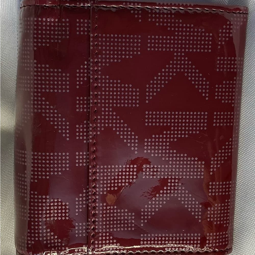 ★❤️ Michael Kors Red Patent MK Logo Envelope Wallet Clutch Wristlet