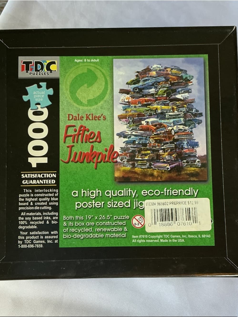 ★ Dale Klee Fifties Junkpile 1000 Piece Puzzle Sealed Classic Cars - Thumbnail 3